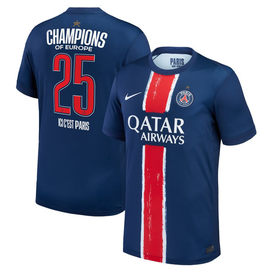 Special Edition PSG Nike Home Stadium Shirt 2024-25 Champions of Europe 2025